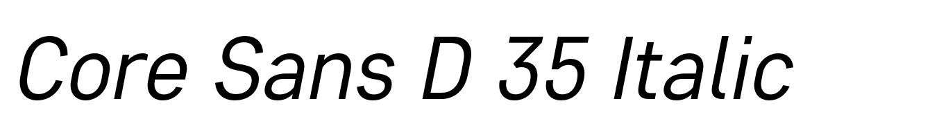 Core Sans D 35 Italic